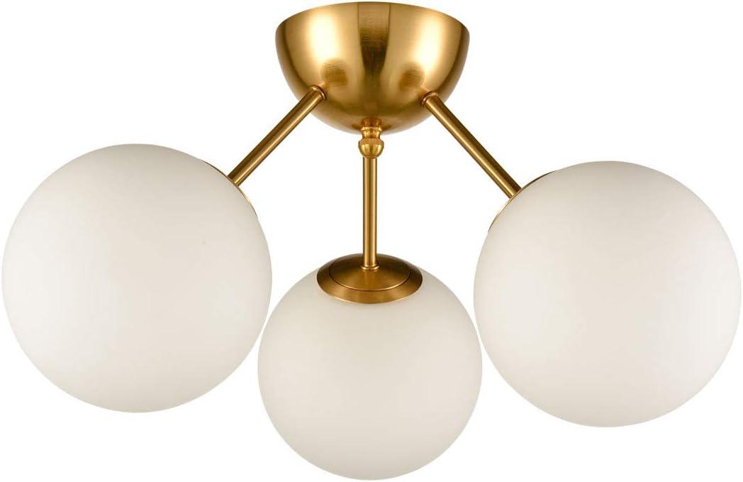 Mid Century Modern Globe Semi Flush Mount Ceiling Light Sputnik Chandeliers