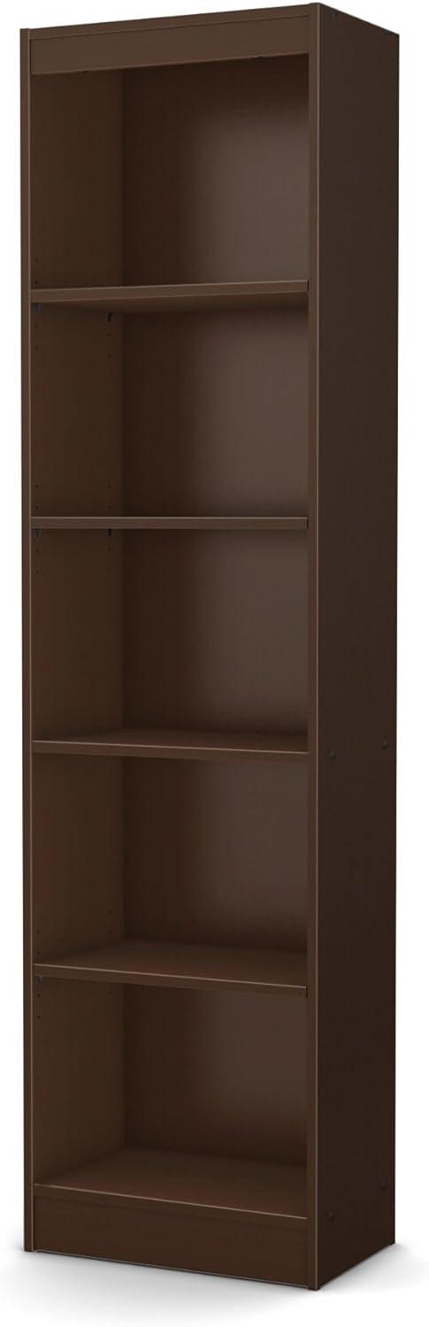 Axess Narrow 5-Shelf Narrow Bookcase Pure White