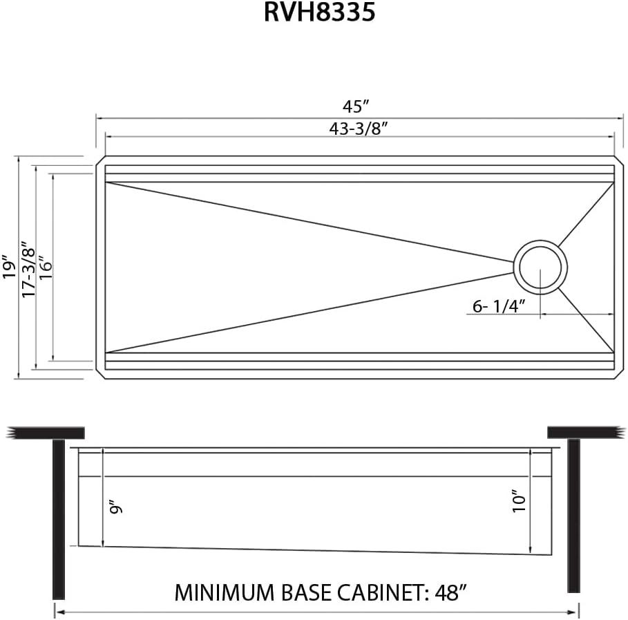 Ruvati 45-inch Workstation Two-Tiered Ledge Kitchen Sink Undermount 16 Gauge Stainless Steel