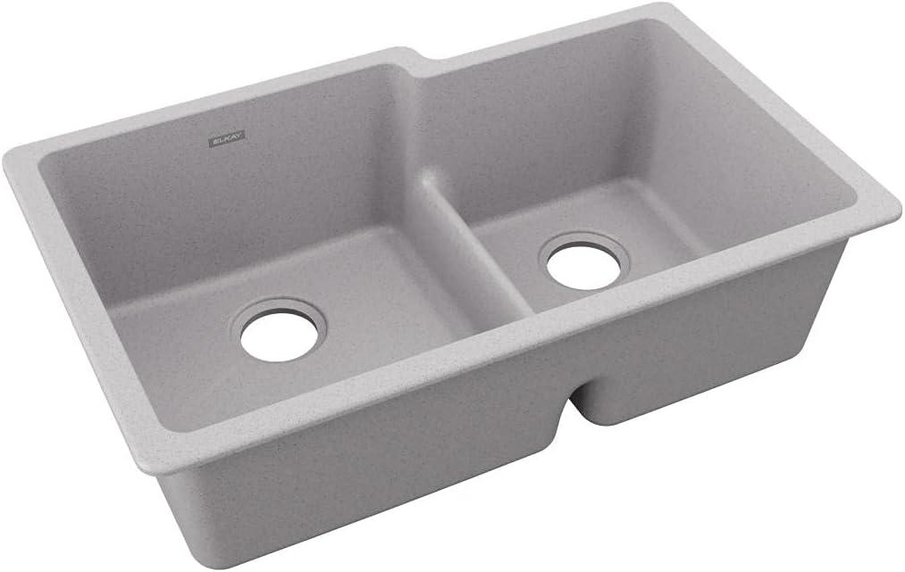 Elkay Quartz Classic 33" L x 21" W Double Basin Undermount Kitchen Sink