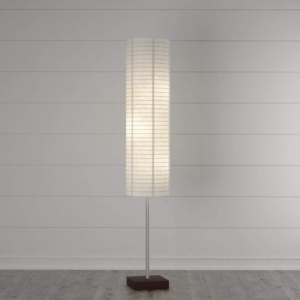 67" Gyoza Floorchiere Walnut - Adesso: Ambient Lighting, Japanese-Inspired, Foot Switch