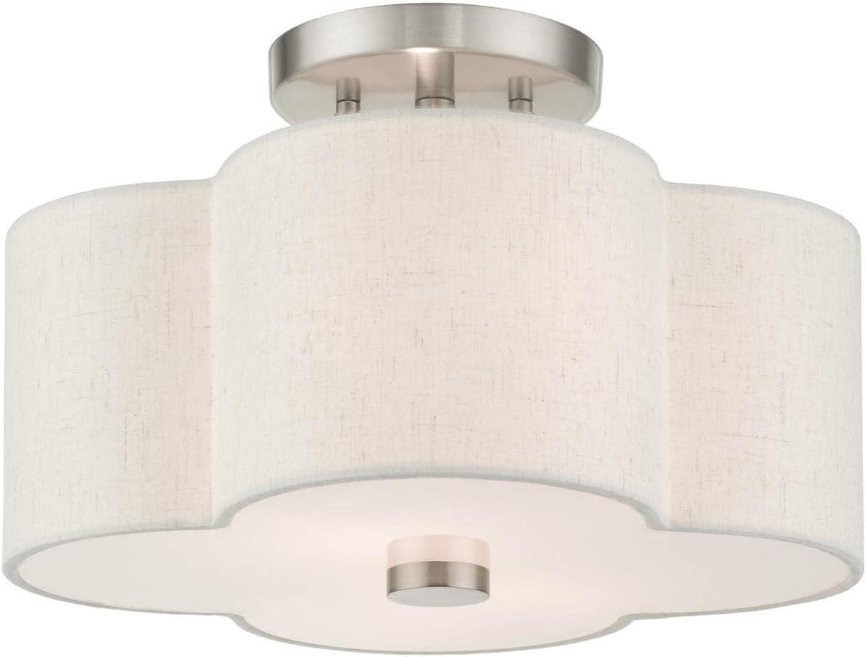 Livex Lighting - Solstice - 2 Light Semi-Flush Mount in French Country Style -