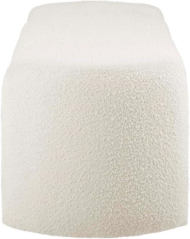 Nebula Boucle Upholstered Bench Ivory
