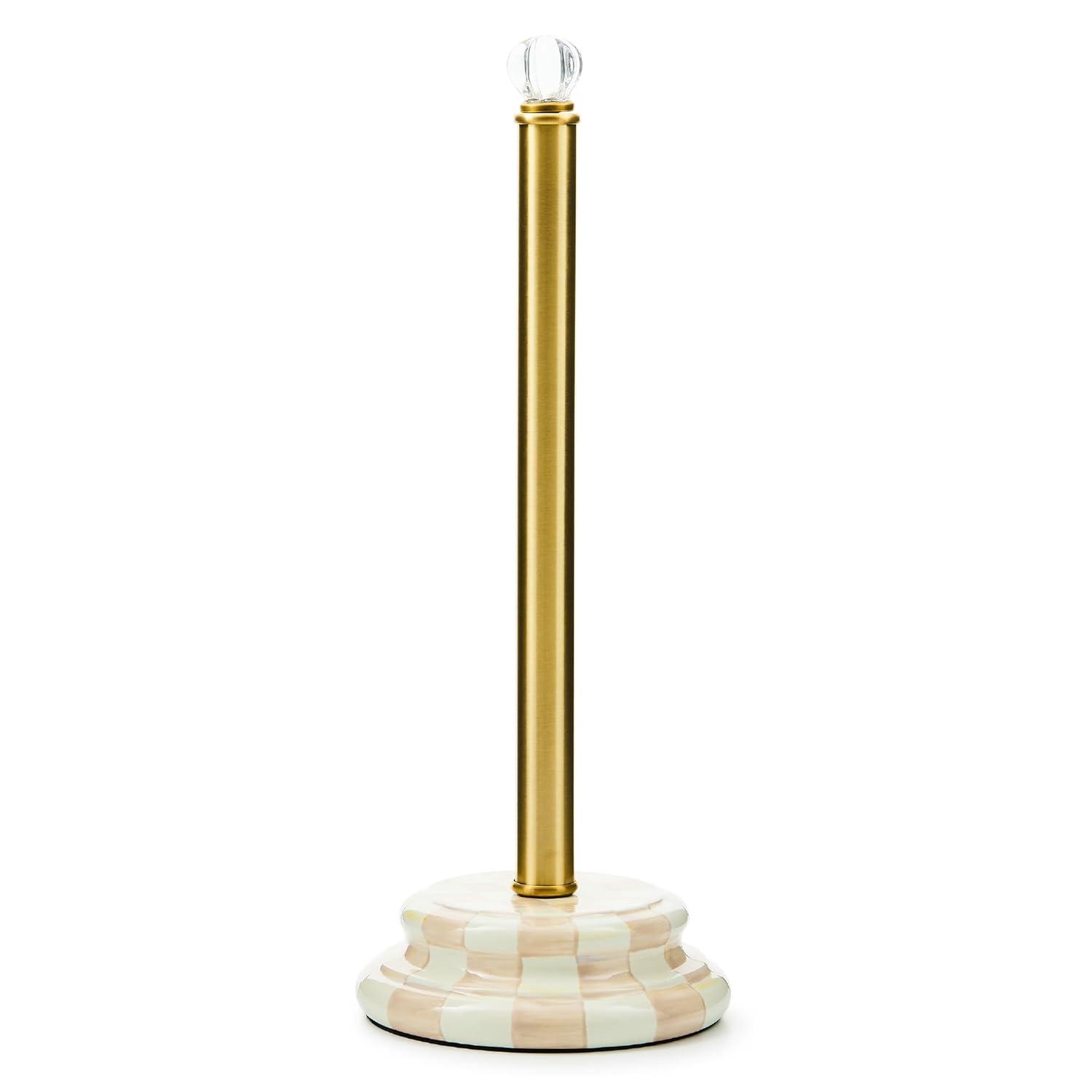 Mocha Check Toilet Tissue Storage