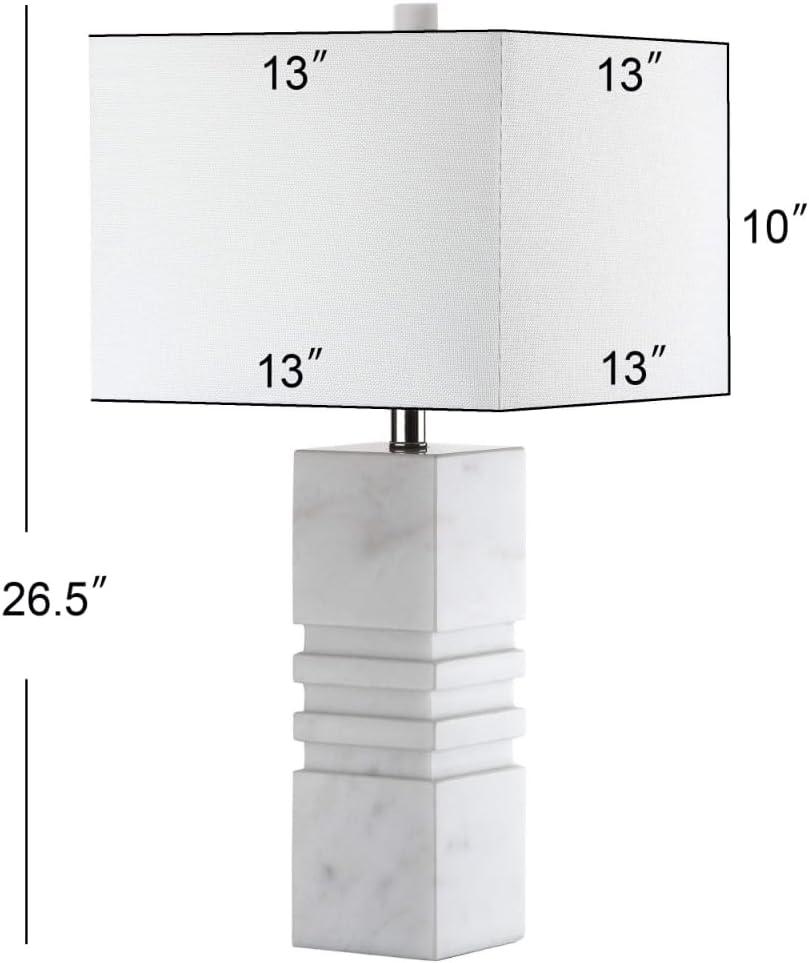 Faye Marble Table Lamp - White - Safavieh.
