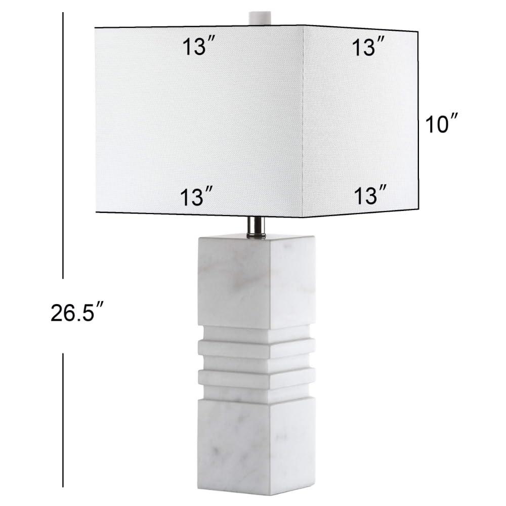 Faye Marble Table Lamp - White - Safavieh.