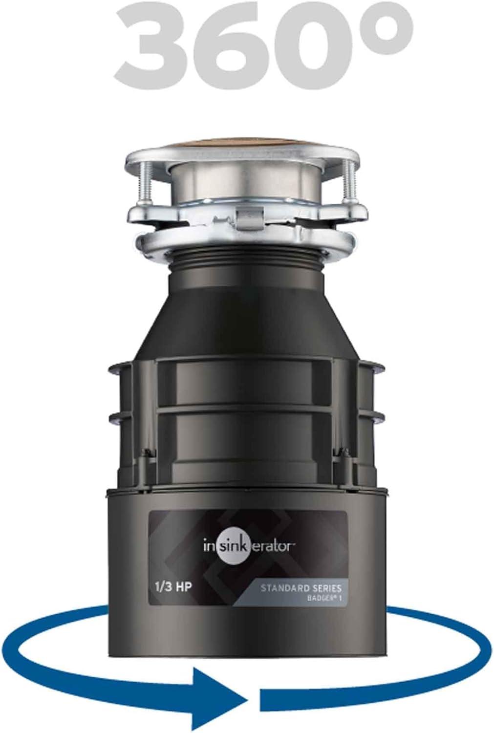 1/3 HP Black Continuous Feed Garbage Disposal