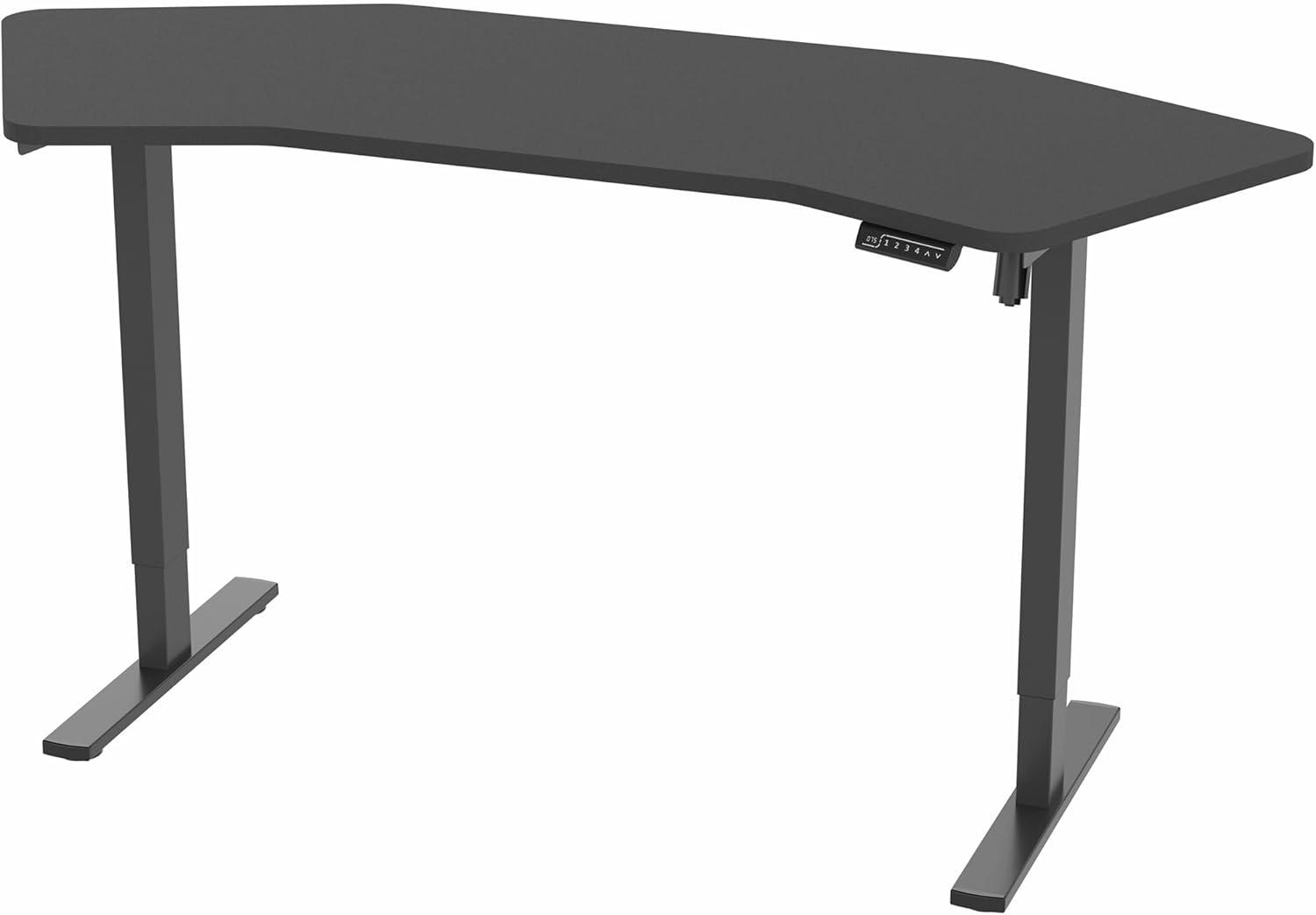 VIVO Corner Electric 71" x 24" Desk, Wing-Shaped Table Top