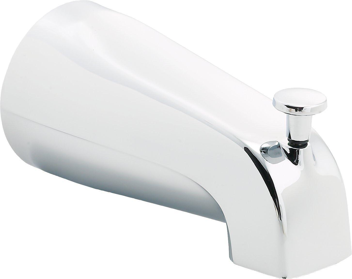 Chrome Wall Mounted Tub Spout with Diverter