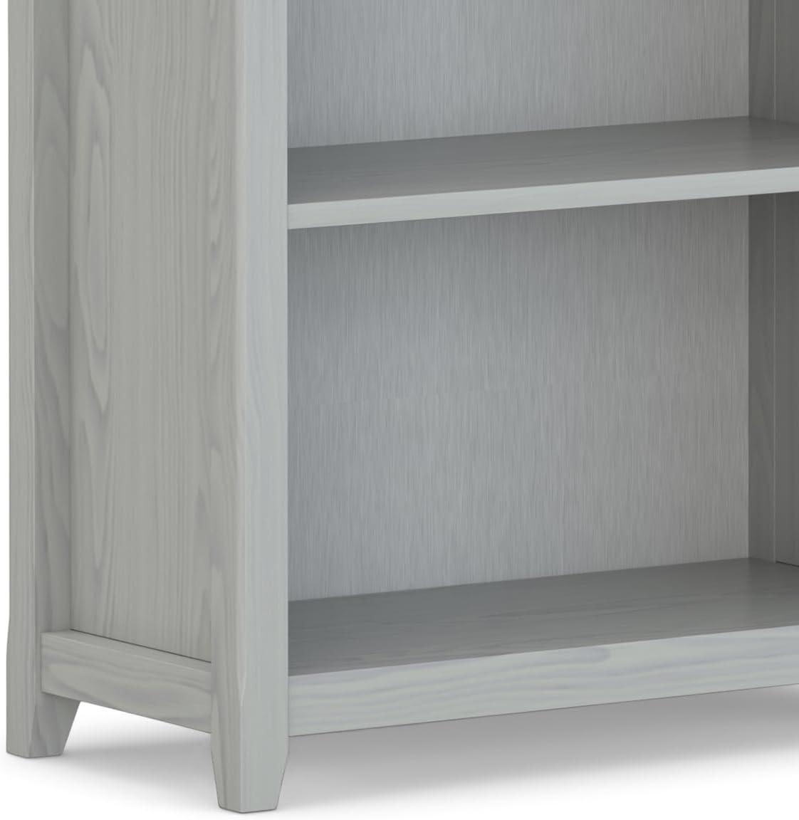 Simpli Home Amherst 30"W Solid Wood 5 Shelf Bookcase with Adjustable Shelves