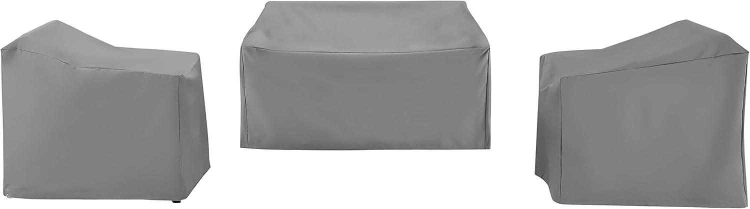 Gray Heavy Gauge Vinyl Outdoor Furniture Cover Set