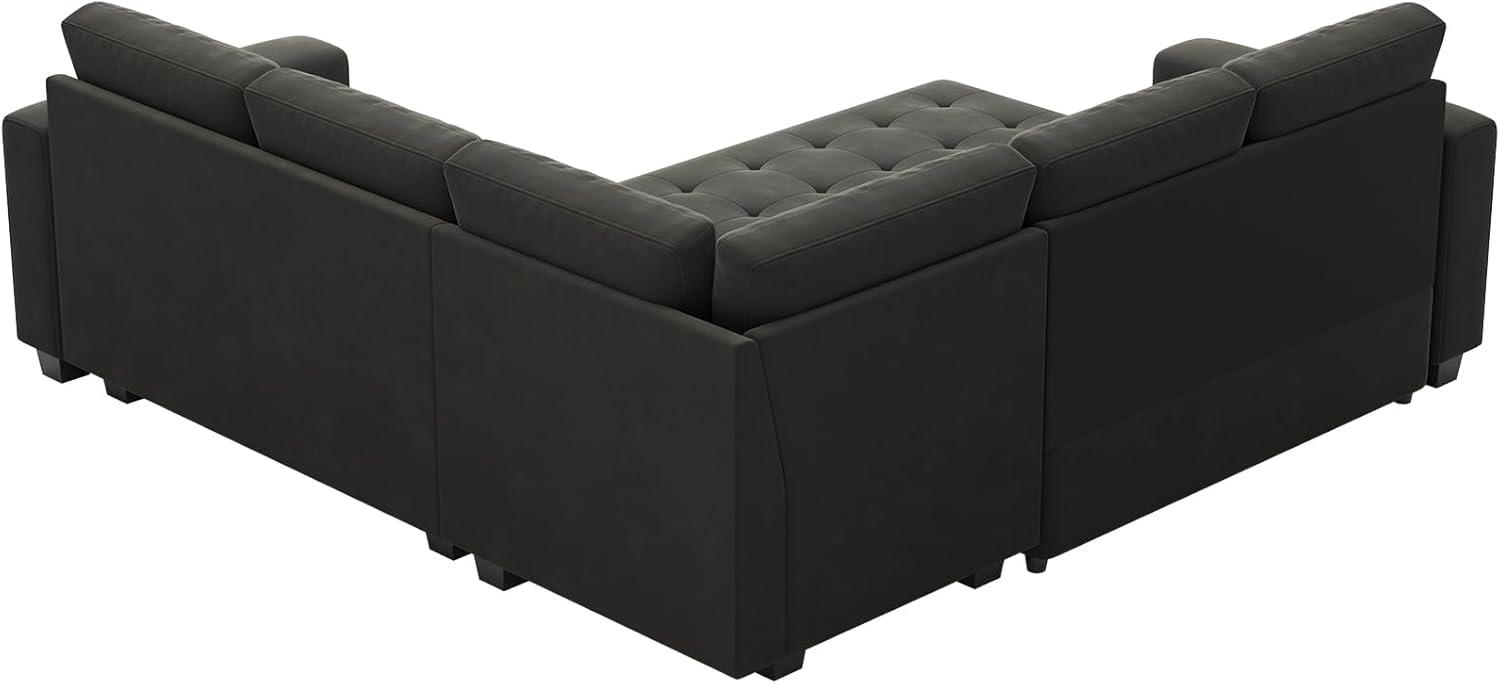 Velvet Modular Sectional L-Shaped Sleeper Sofa Bed For Apartment