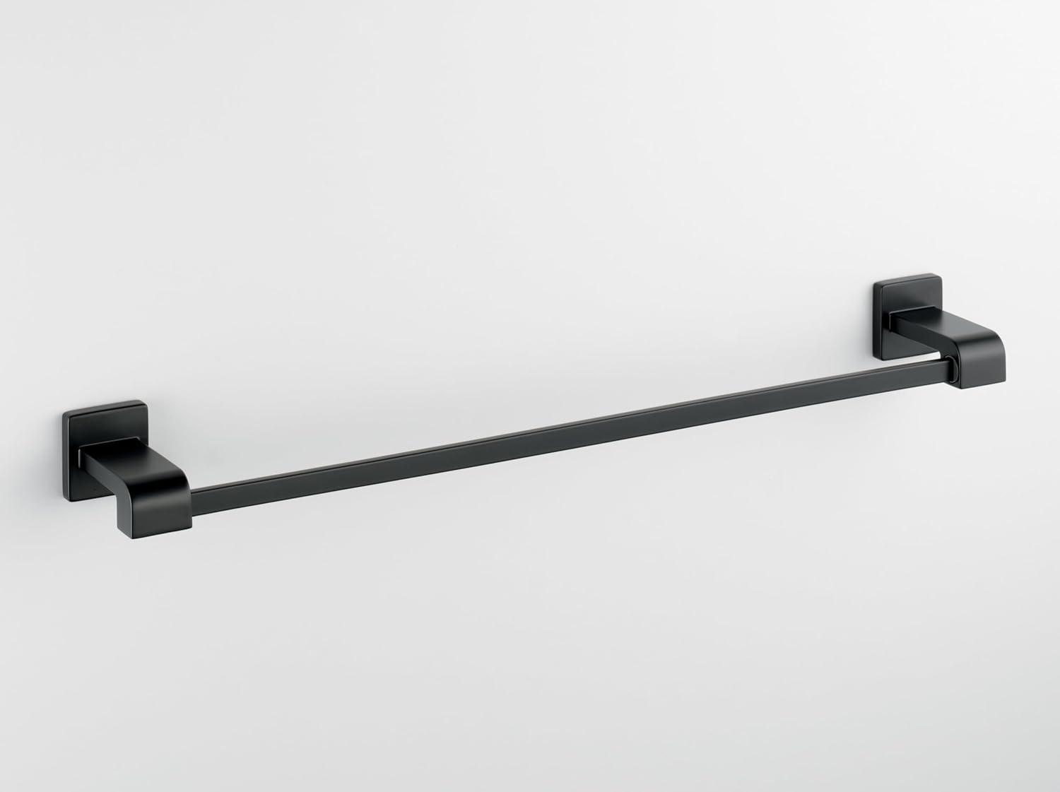 Ara 24 in. Wall Mount Towel Bar Bath Hardware Accessory in Matte Black