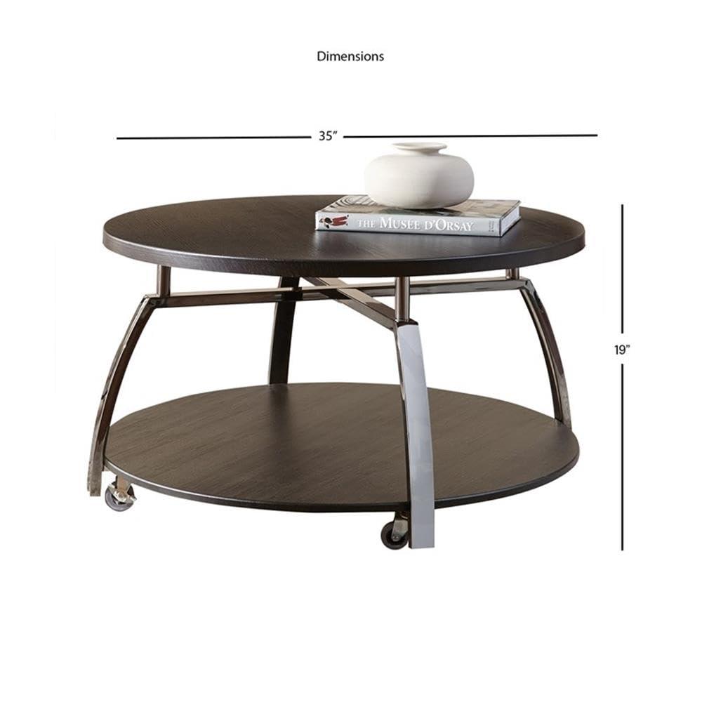 Coham Cocktail Table Silver Shield and Nickel - Steve Silver