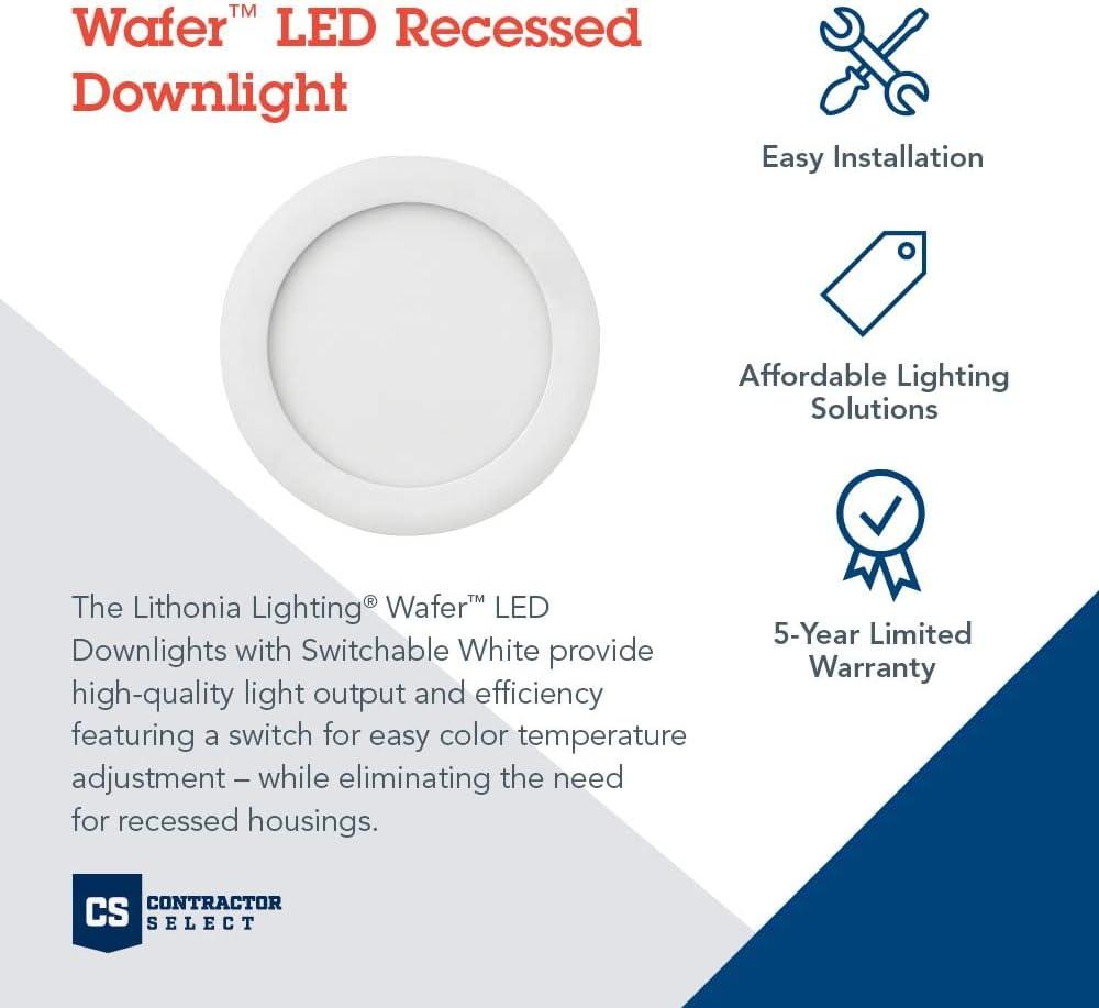 6-Inch White Aluminum LED Recessed Lighting Kit