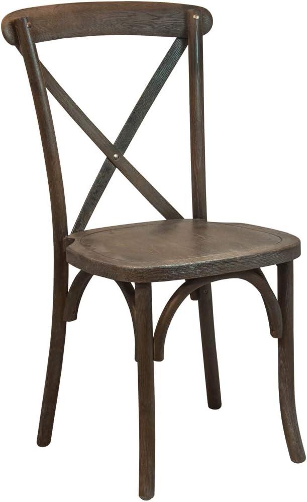 Emma and Oliver 2-pack Medium Natural With White Grain X-Back Chair