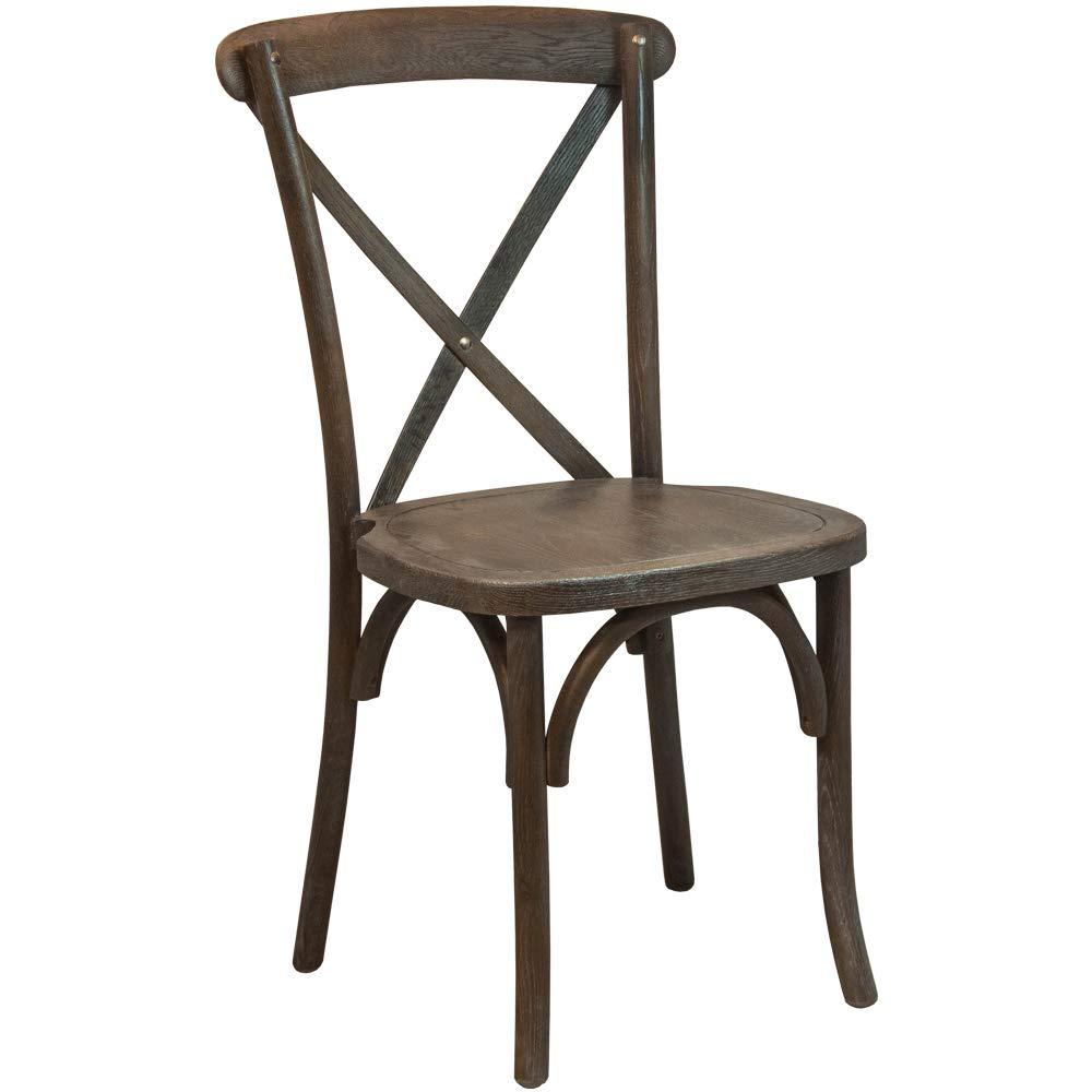 Emma and Oliver 2-pack Medium Natural With White Grain X-Back Chair