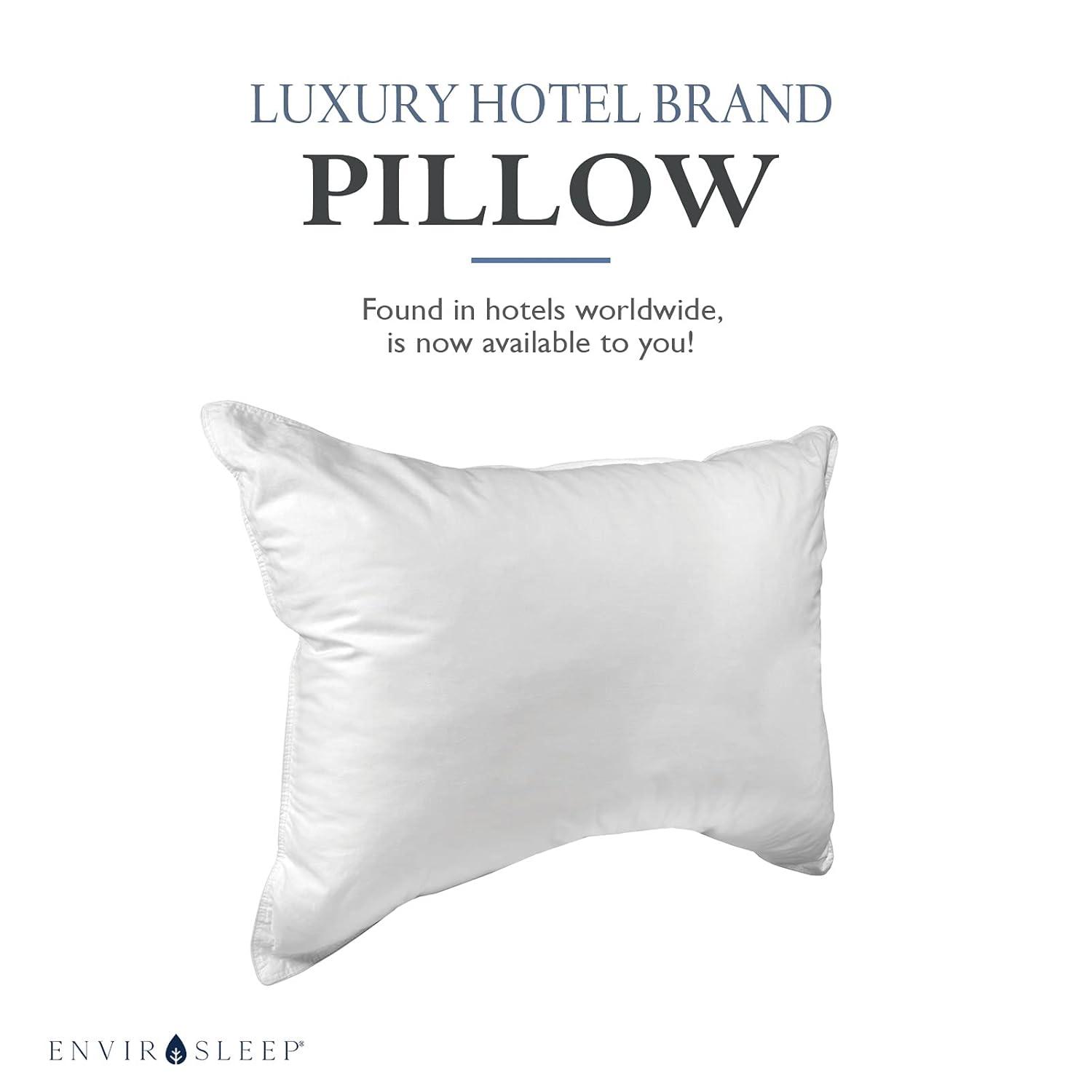 Hypoallergenic Medium Firm White Cotton Bed Pillow Set
