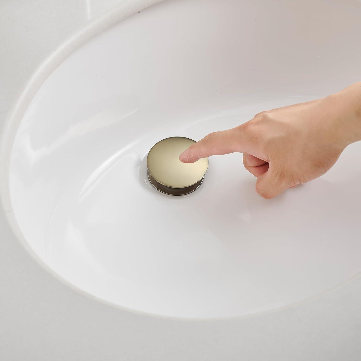 TAIFOND Pop-Up Bathroom Sink Drain with Overflow PD1P2441001BG