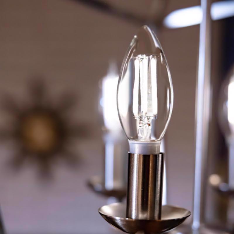 Feit Electric BA10 E12 (Candelabra) Filament LED Bulb Daylight 60 Watt Equivalence 2 pk