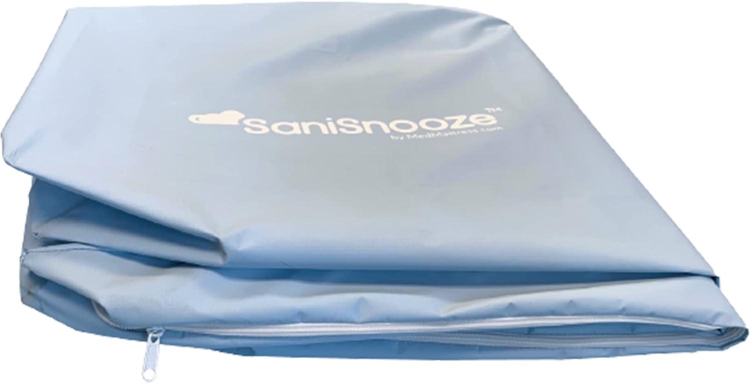 Twin Size Blue Waterproof Mattress Cover with Zipper