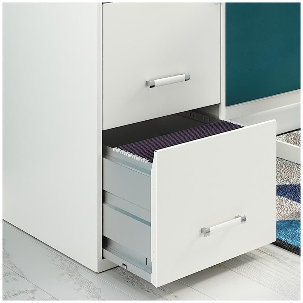 Space Solutions 3 Drawer Letter Width Vertical File Cabinet with Pencil Drawer, Yellow