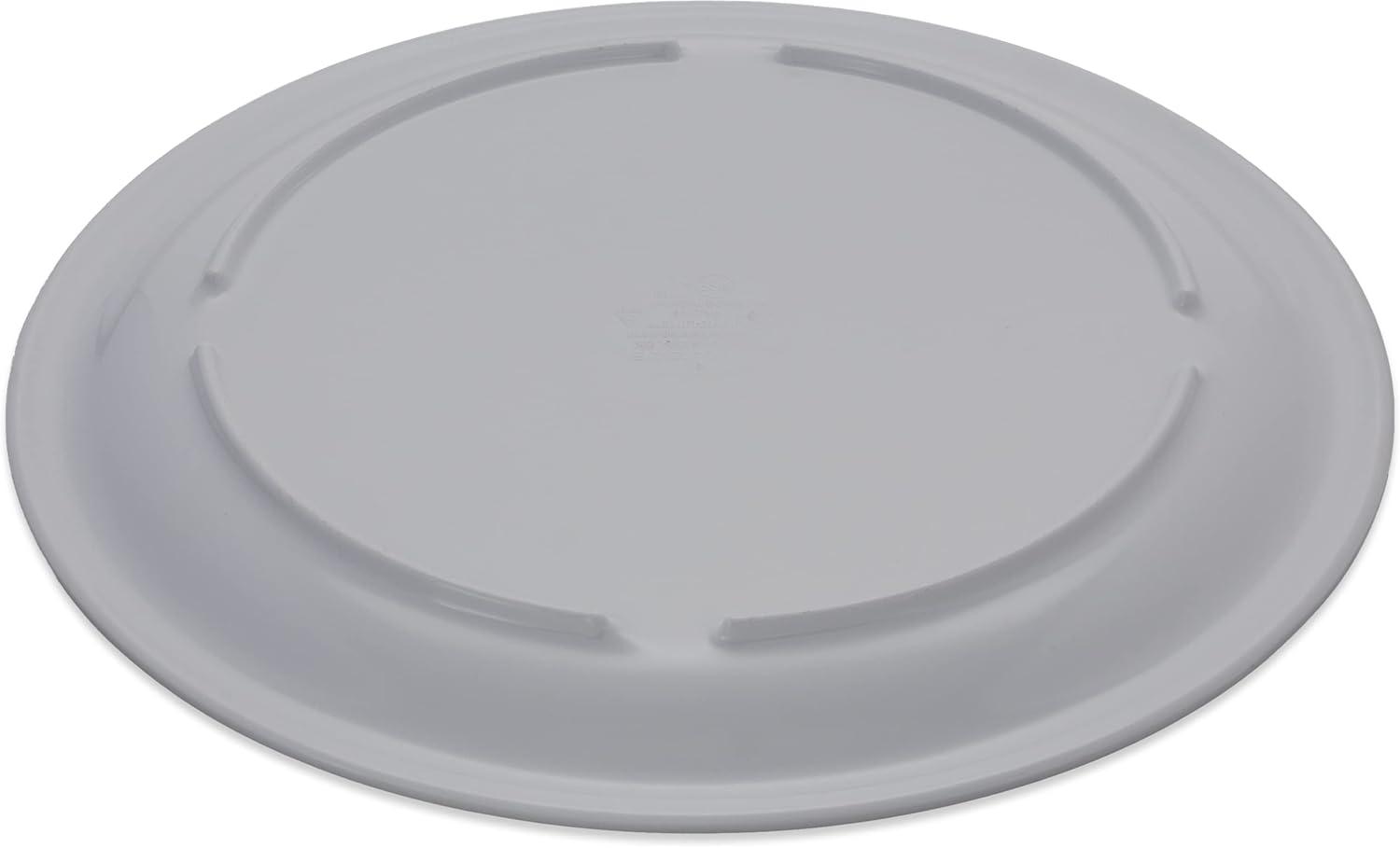 White Round Melamine 10-Inch Chip-Resistant Dinner Plate