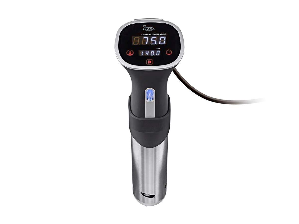 Monoprice Sous Vide Immersion Cooker 800W - Black/Silver With Adjustable Clamp And Digital LED Touch Screen, Easy To Clean - Strata Home Collection