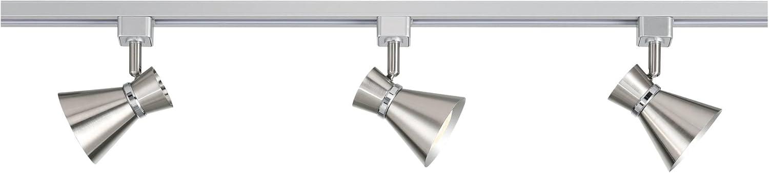 Brushed Nickel 44" Linear 3-Light LED Track Fixture