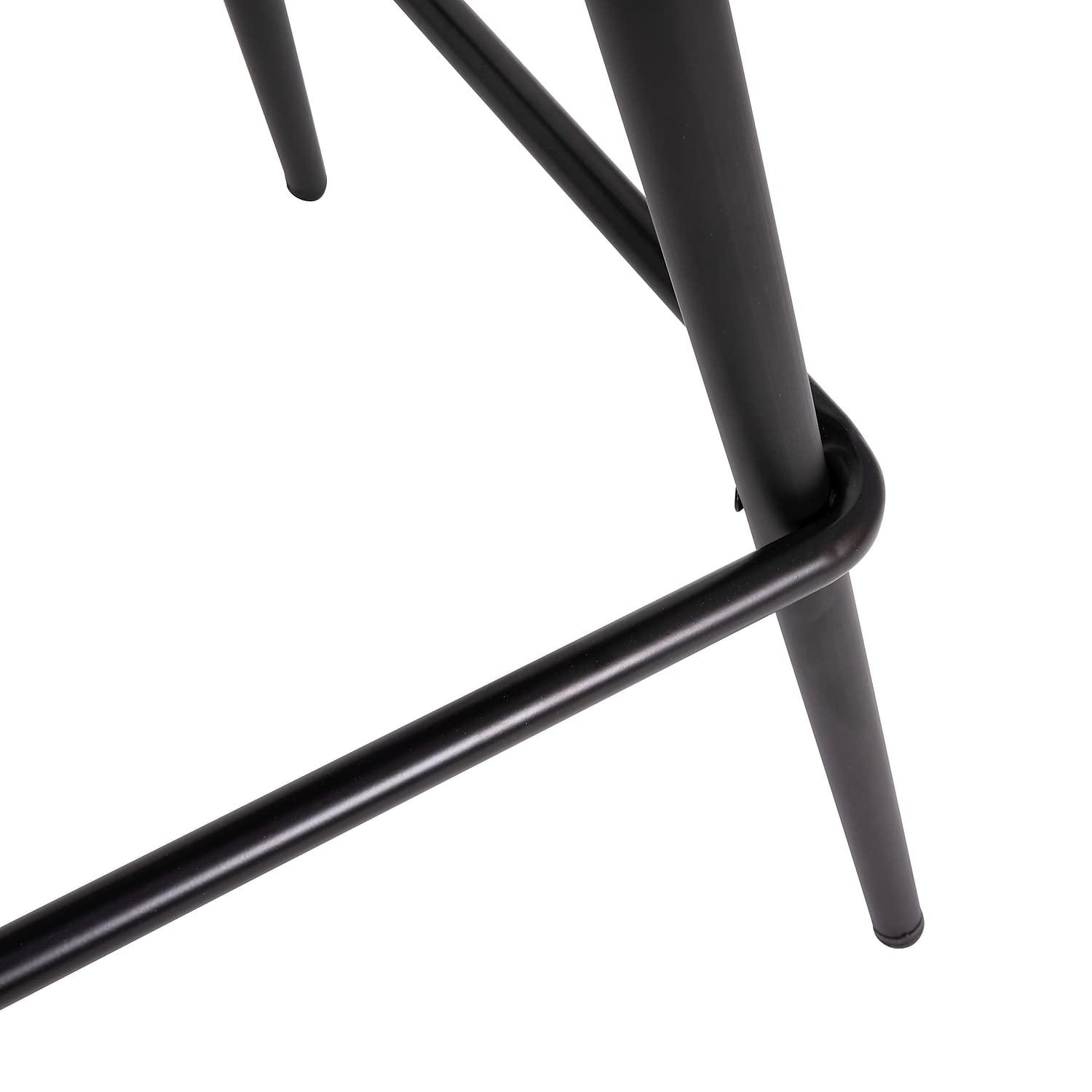 Flash Furniture Lyla Commercial Grade Modern Armless Barstools with Contoured Backrest, Steel Frame and Integrated Footrest - Set of 2