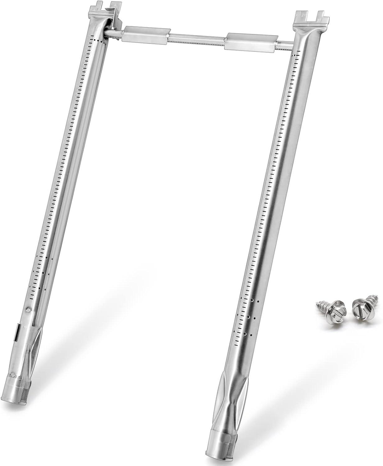 Uniflasy 69785 18 Inch Grill Burner for Weber Spirit I & II 200 Series Spirit E-210 E-220 Spirit S-210, S-220 Gas Grills with Up Front Control Tube Pipe 304 Stainless Steel