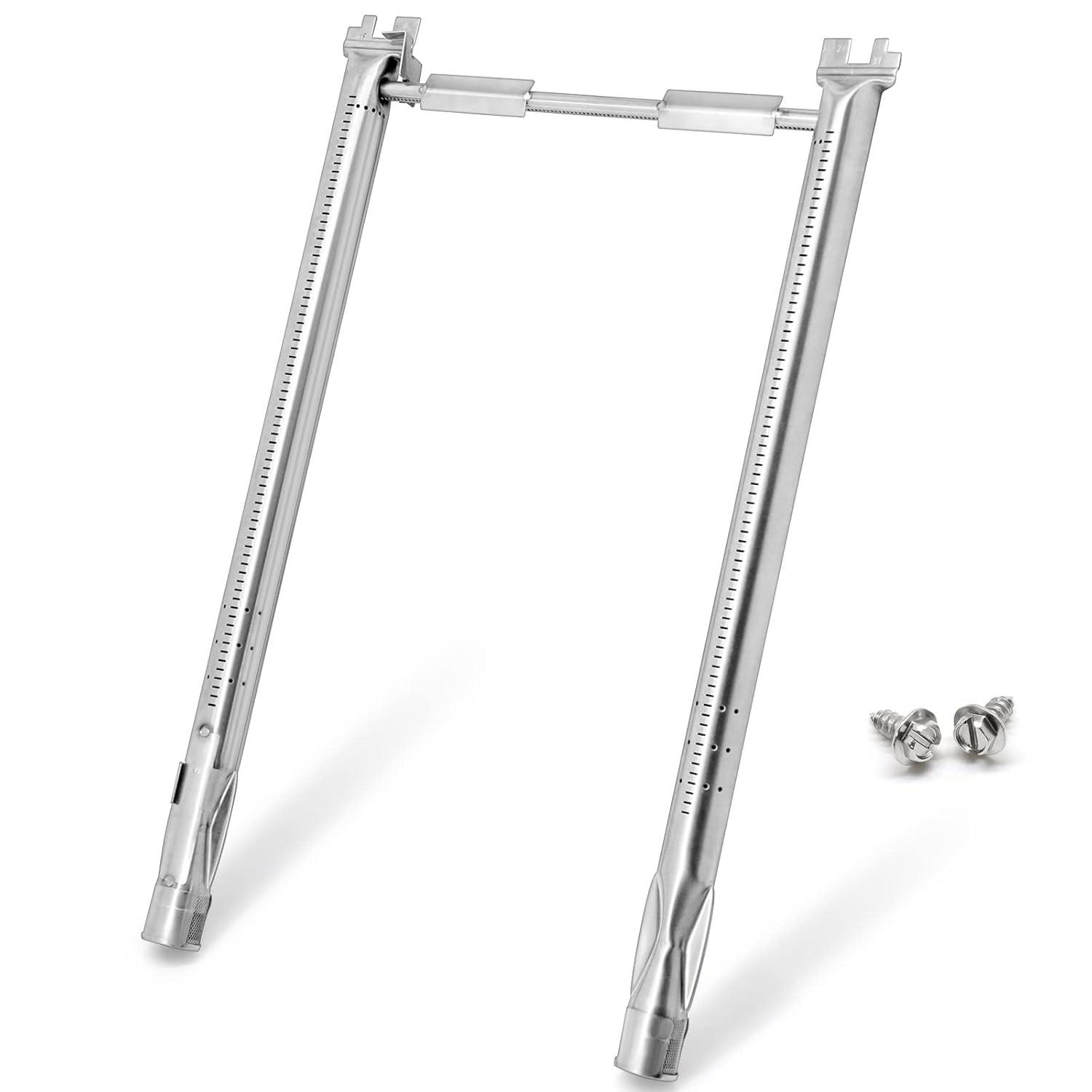 Uniflasy 69785 18 Inch Grill Burner for Weber Spirit I & II 200 Series Spirit E-210 E-220 Spirit S-210, S-220 Gas Grills with Up Front Control Tube Pipe 304 Stainless Steel