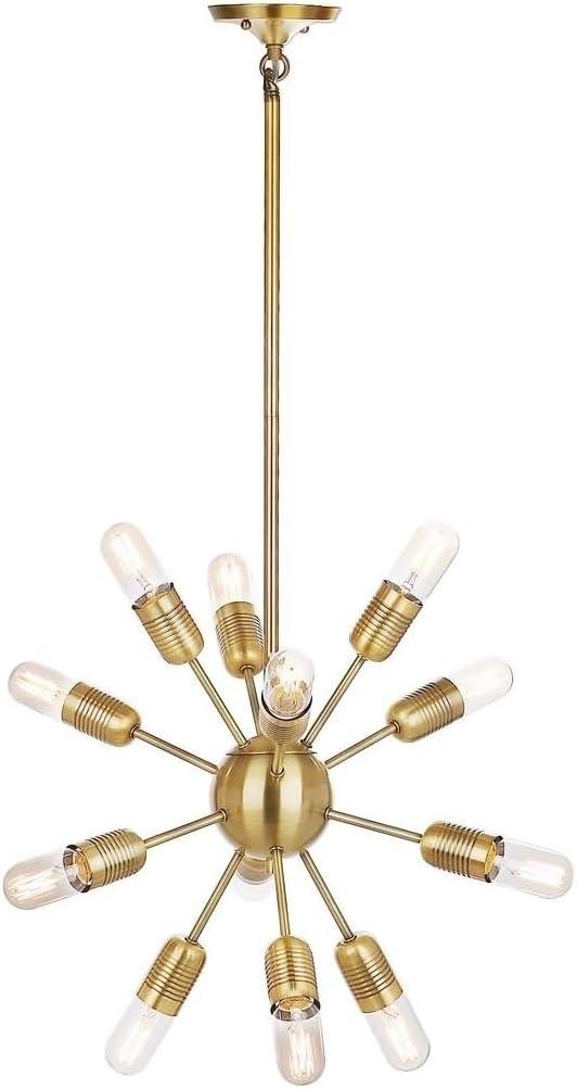 Raging 12 Light 17.5" Solace Pendant Lamp - Gold - Safavieh.