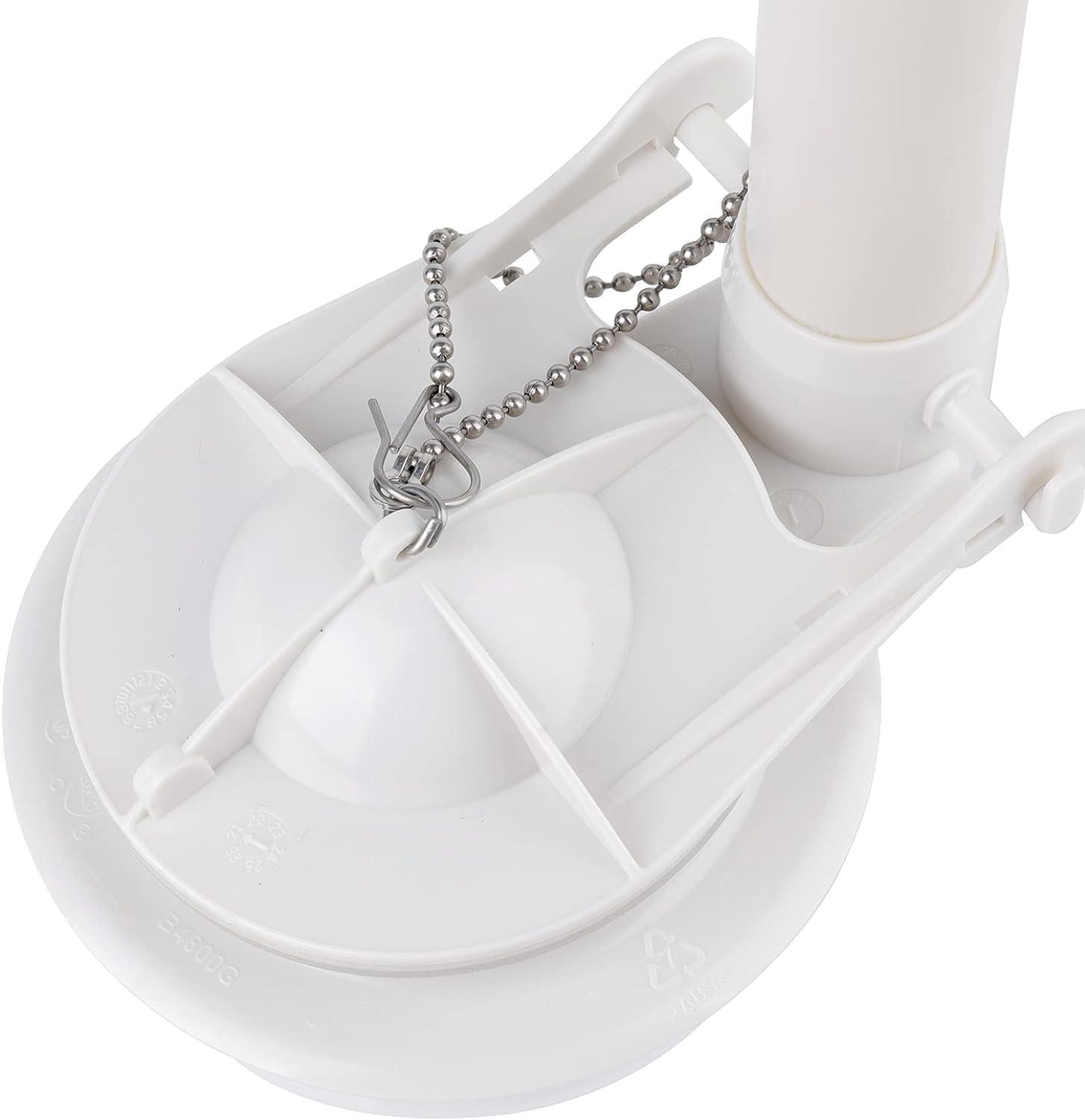 3-Inch White Plastic Toilet Flush Valve Replacement Kit