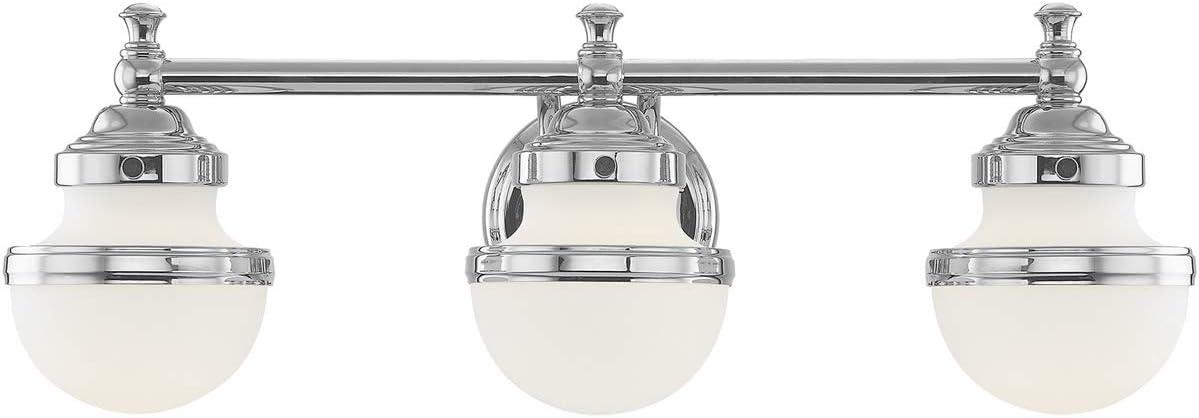 Livex Lighting Oldwick 3 - Light Vanity in  Polished Chrome