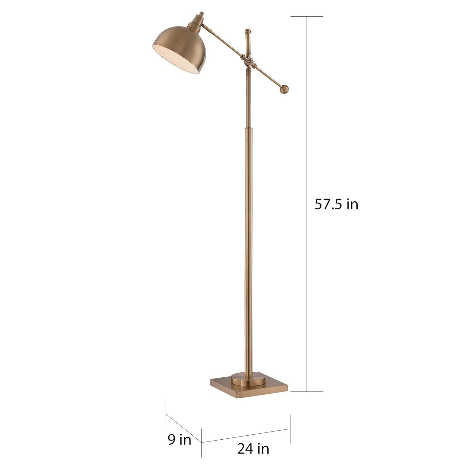 Lite Source Cupola Floor LAMP, Brushed Brass 57.00x25.00x8.00