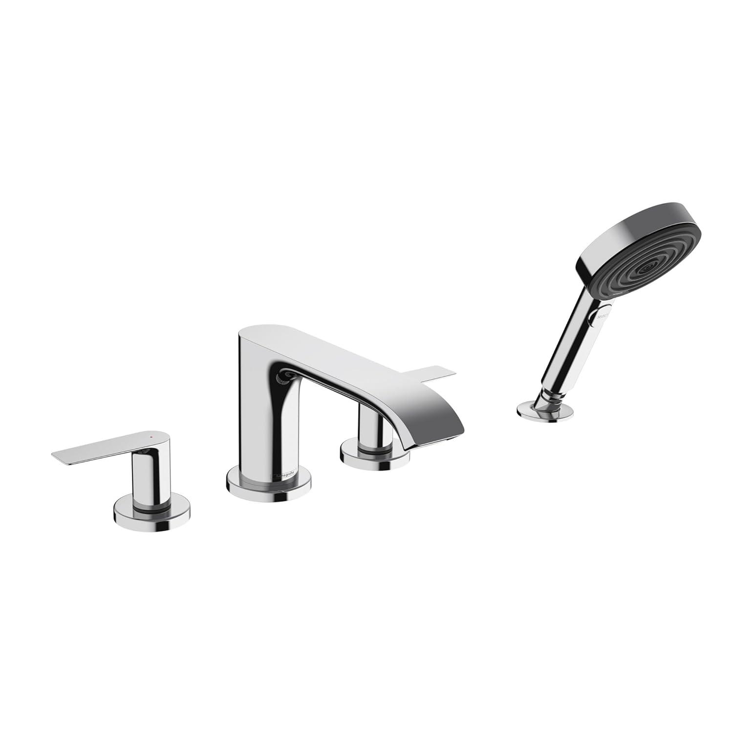 Hansgrohe Vivenis 4-Hole Roman Tub Set Trim with 1.75 GPM Handshower