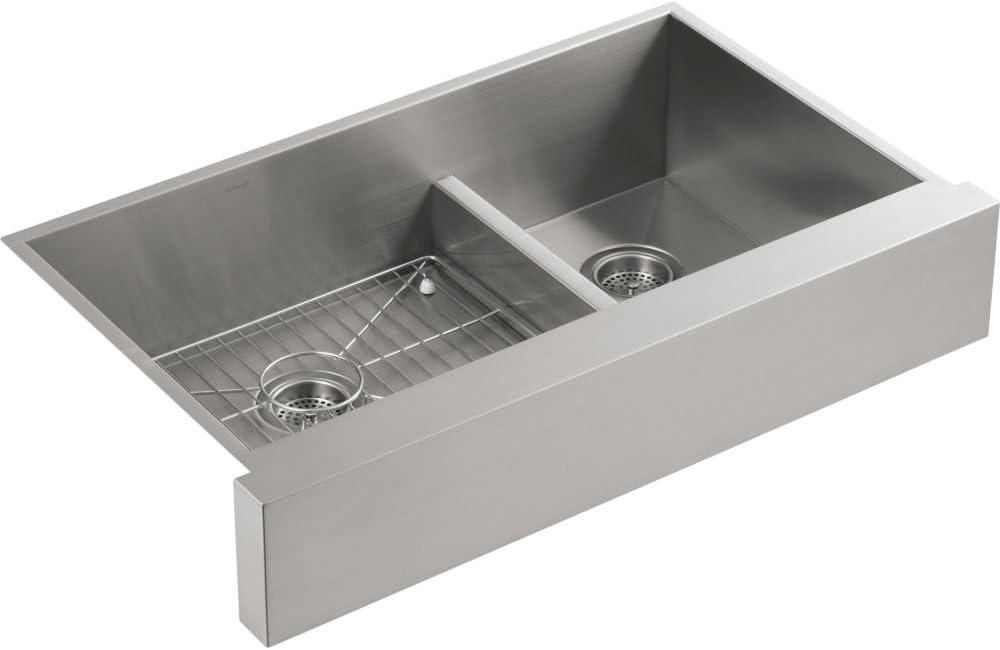 Vault™ 35.5" L x 21.25" W Double Basin Farmhouse Kitchen Sink