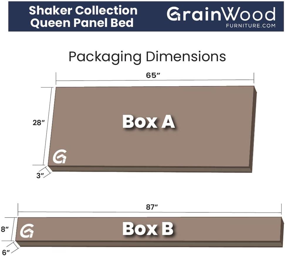 Shaker Solid Wood Panel Bed