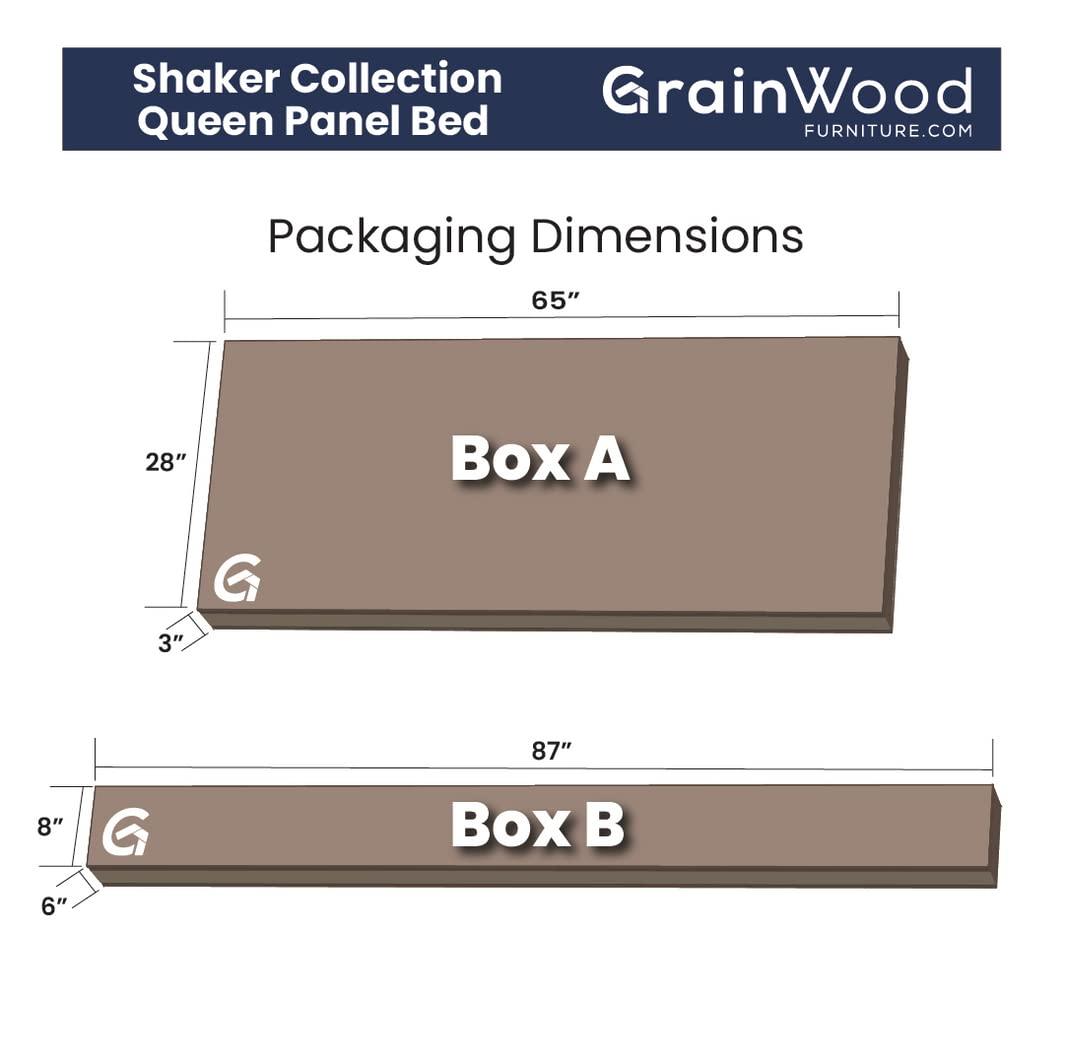 Shaker Solid Wood Panel Bed