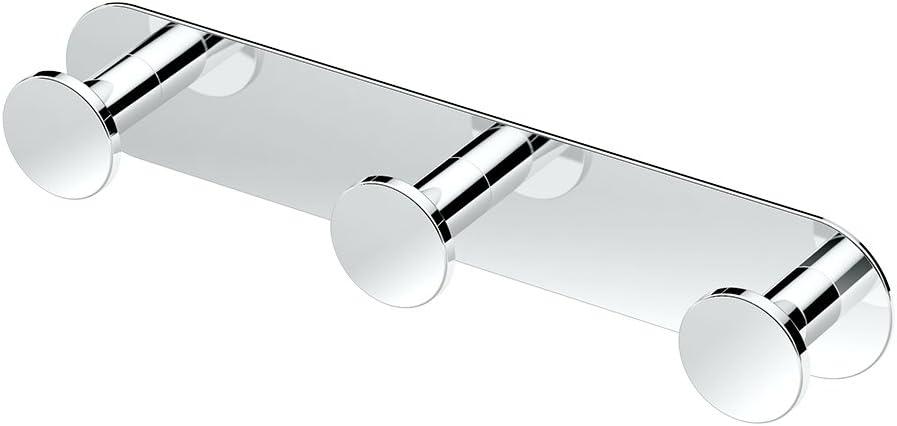 Gatco Glamour Wall Hook for Bathroom, Kitchen, Bedroom | Towel, Robe, Coat, Hat Rack with 3 Hooks 1282