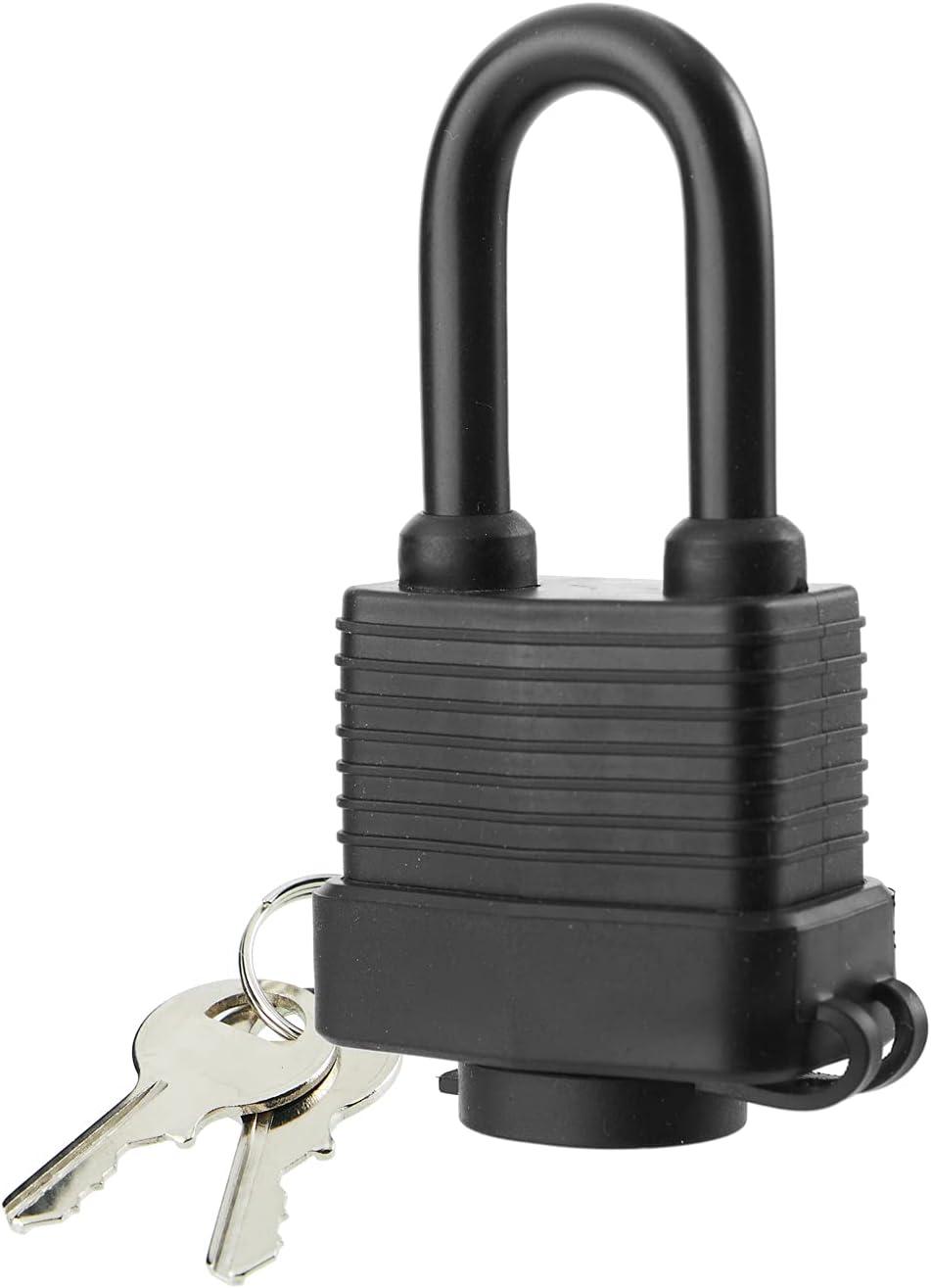 Black Waterproof Heavy Duty Laminated Steel Padlocks, Pack of 8