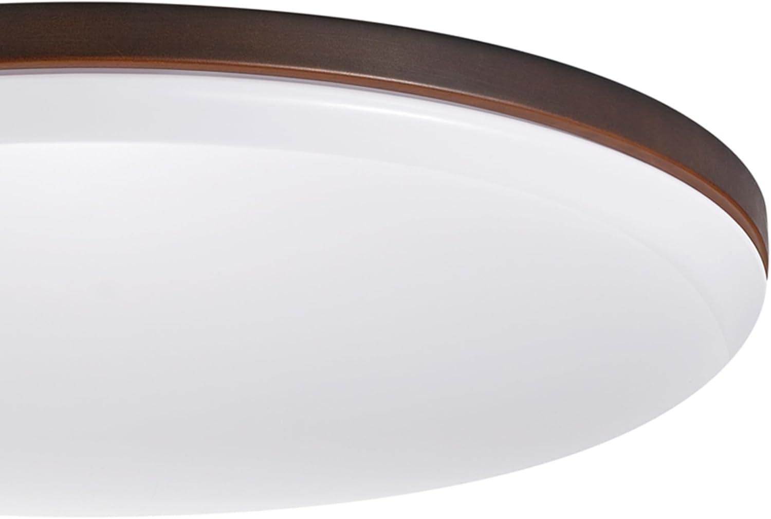 Globe Electric 28 Watt Ellington 28-Watt Dark Bronze Integrated Ceiling Flush Mount