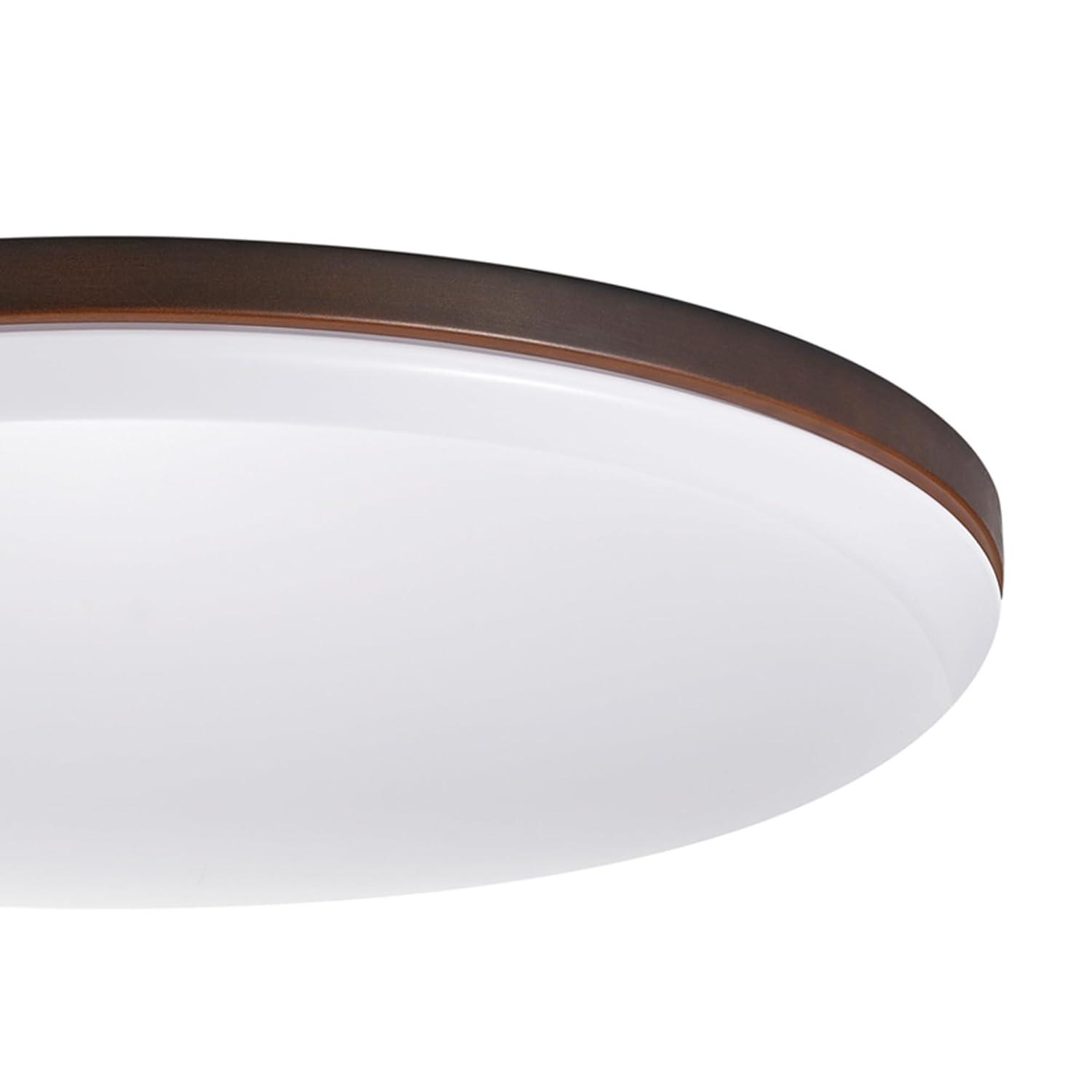 Globe Electric 28 Watt Ellington 28-Watt Dark Bronze Integrated Ceiling Flush Mount