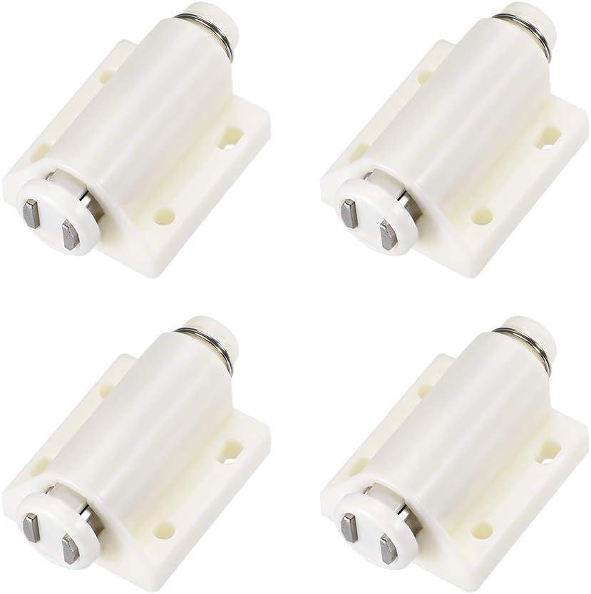 uxcell Touch Catch Magnetic Press Latch for Cabinet Door Cupboard Drawers White 4pcs
