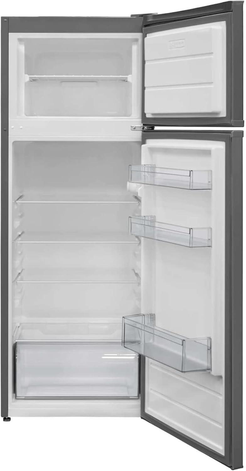 Compact Stainless Steel Top Freezer Refrigerator with Smart Features