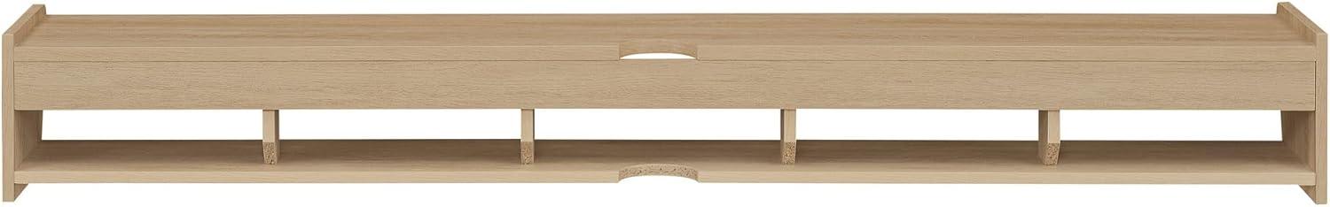 Walker Edison Minimalist Floating TV Stand for TVs up to 70”, Coastal Oak