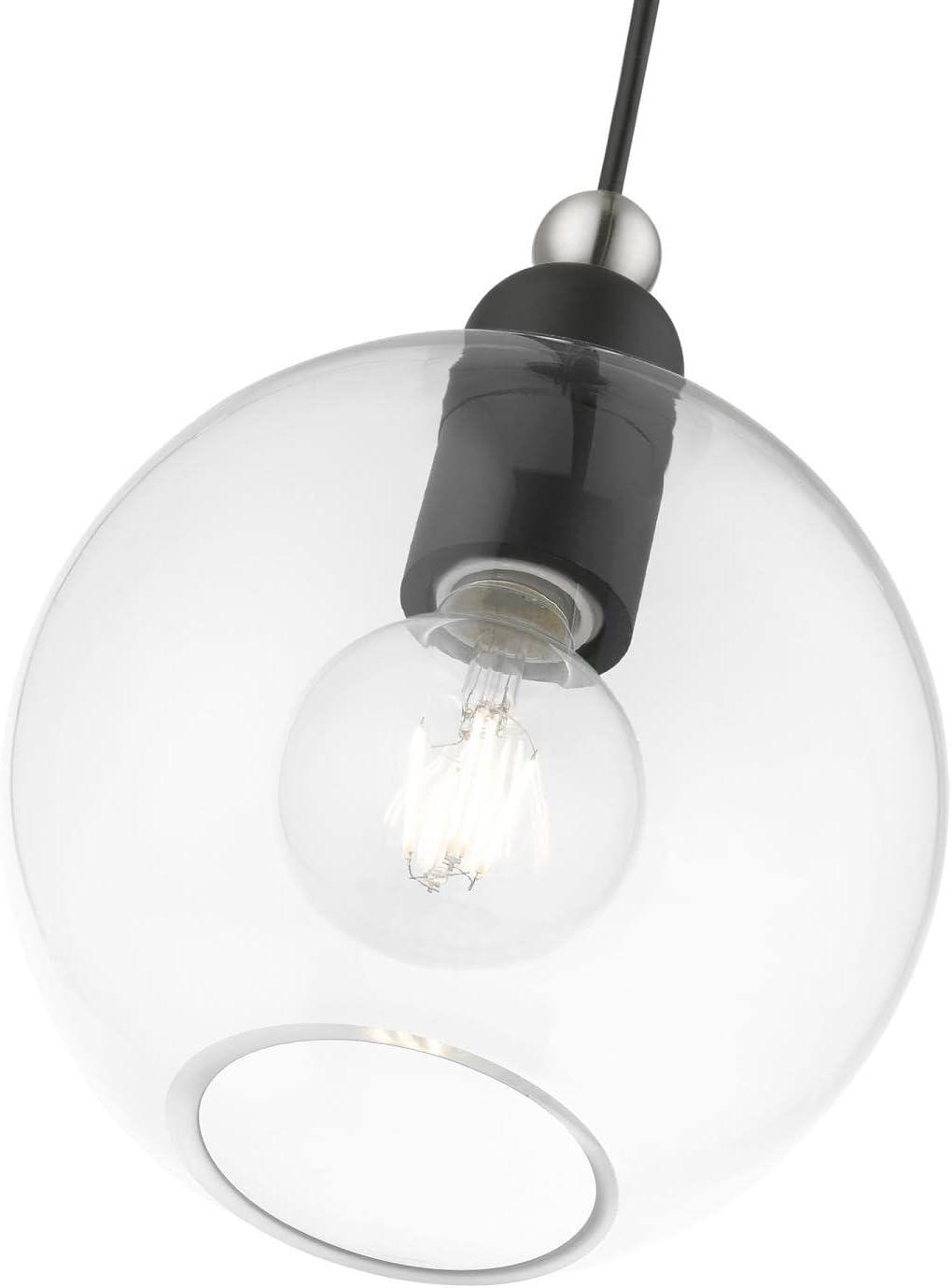 Livex Lighting Downtown 1 - Light Pendant in  Black/Brushed Nickel