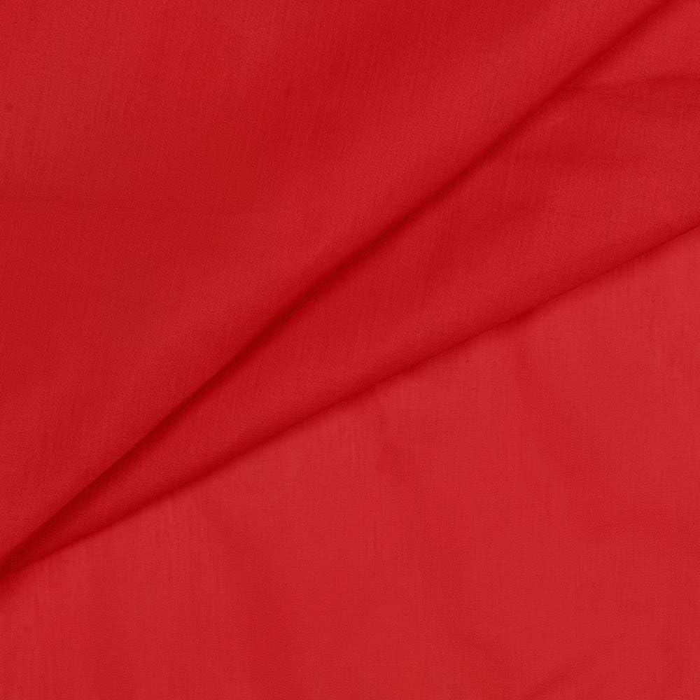 Ellis Stacey 1.5" Rod Pocket High Quality Fabric Solid Color Window Balloon Valance 60"x15" Red