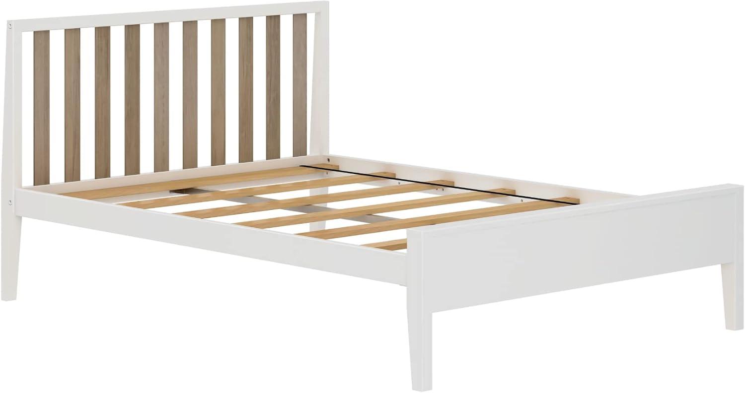 Max & Lily Scandinavian Full-Size Bed with Slatted Headboard